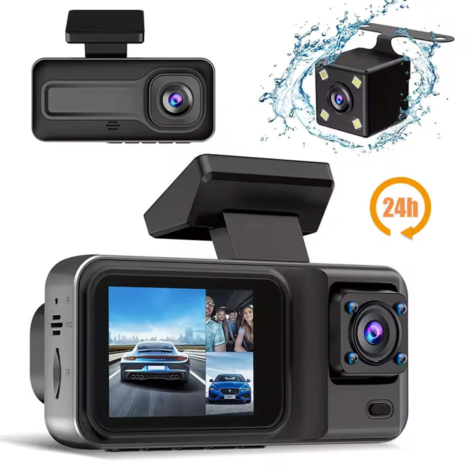 3-Channel Dash Cam 1080P Video Recorder