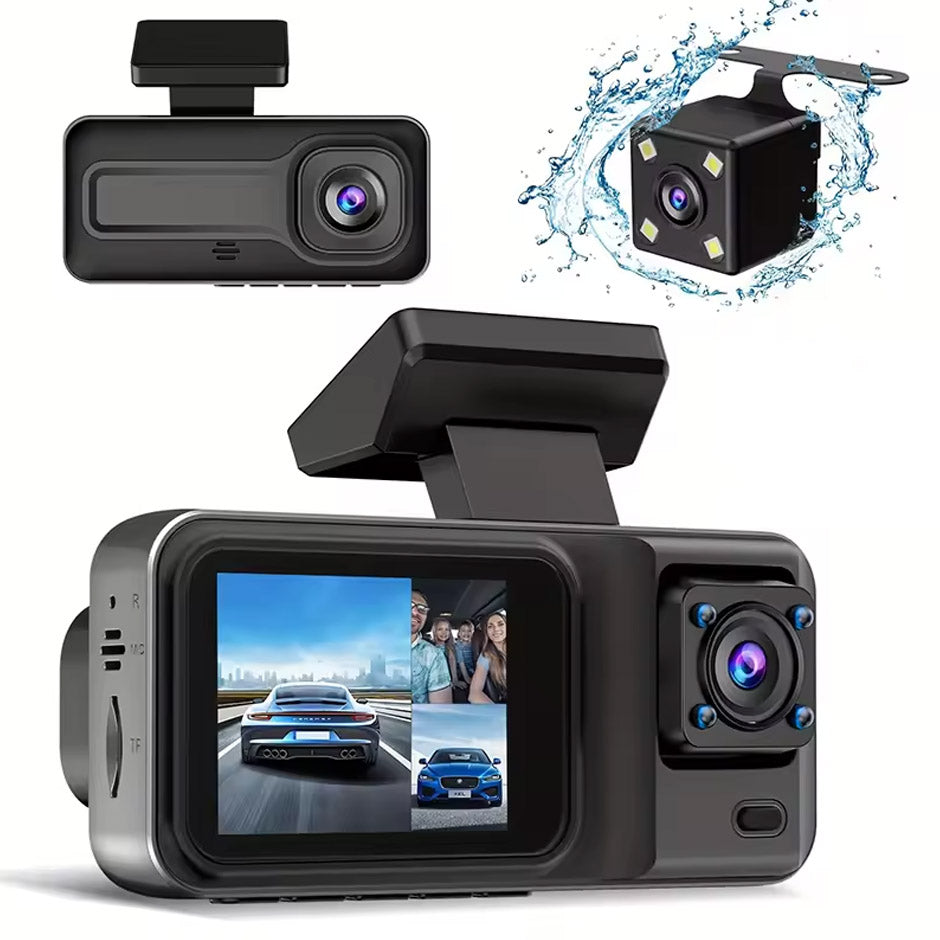 3-Channel Dash Cam 1080P Video Recorder