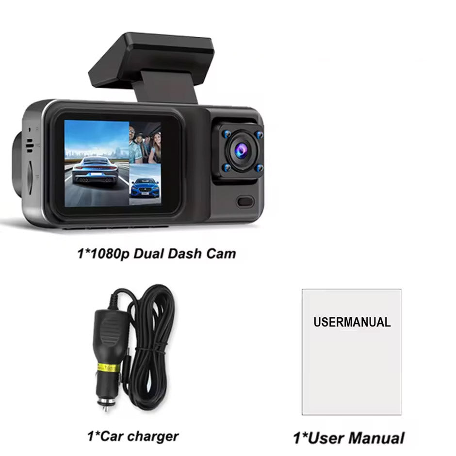 3-Channel Dash Cam 1080P Video Recorder