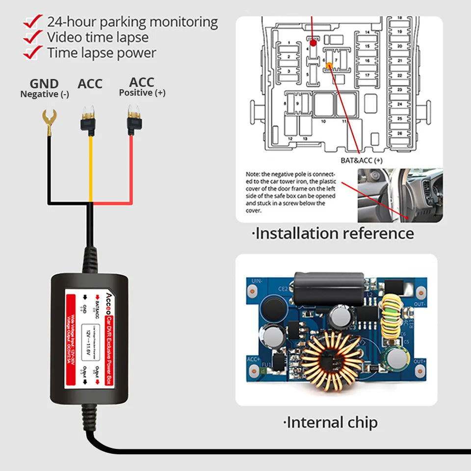 ACCEO A37 2.5K Mirror Dash Cam With Rear View Camera and WiFi support