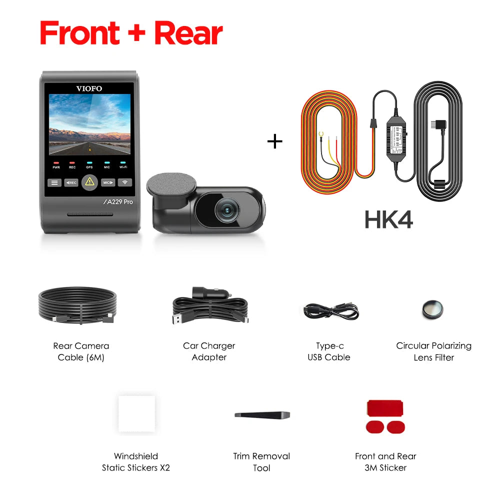 VIOFO A229 PRO 4K HDR Car Camera With SONY STARVIS 2 SENSOR