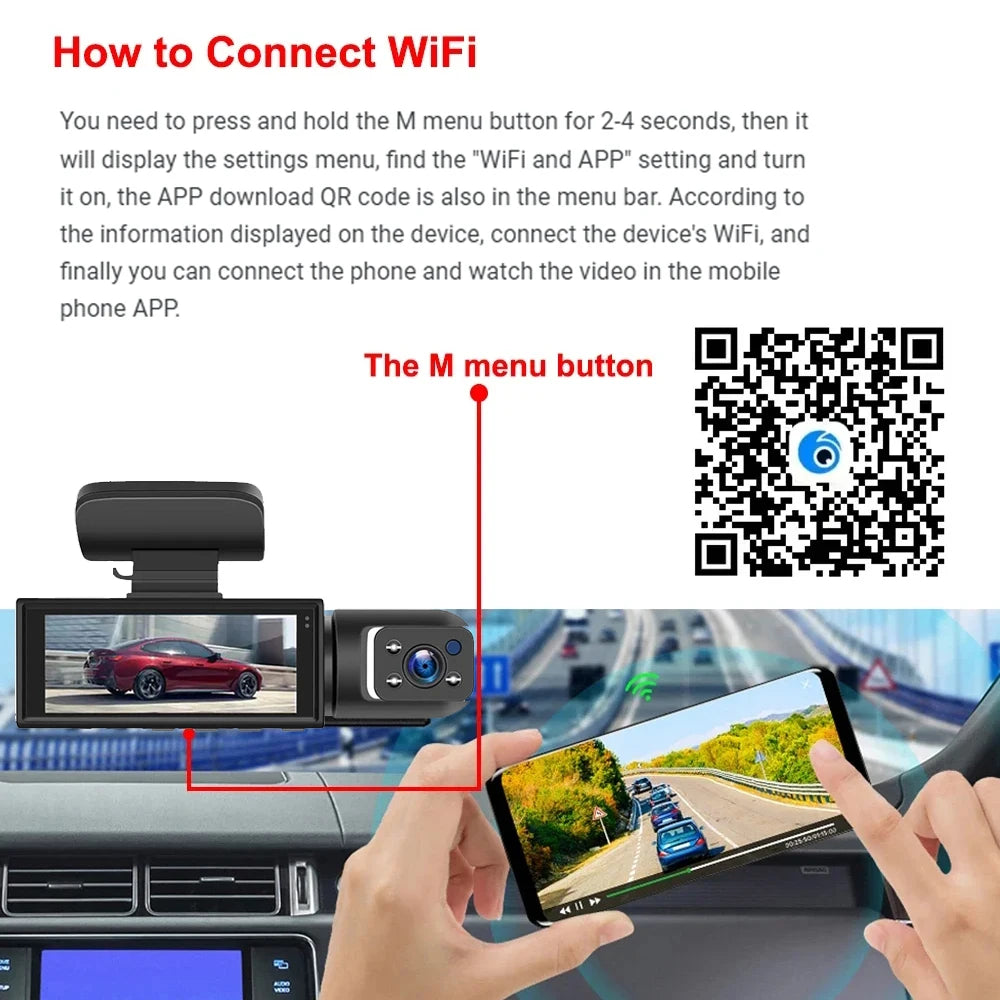 Dual 1080P WIFI Dash Cam