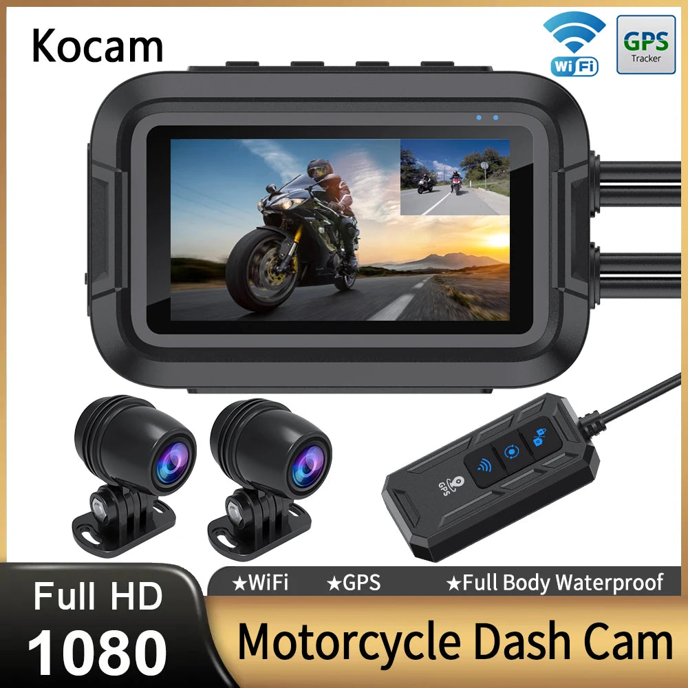 KOCAM Dual 1080P Motorcycle Dash Cam