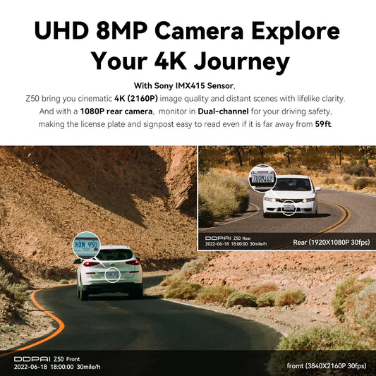 DDPAI Z50 2-Channel 4K Dash Cam