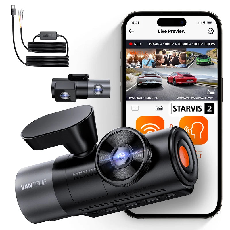 Vantrue N5 4 Channel DashCam WiFi 360°