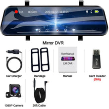 Load image into Gallery viewer, EyeOnRoads A37 2.5K Mirror Dash Cam | 10" IPS Touch Screen Dual DVR