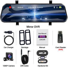 Load image into Gallery viewer, EyeOnRoads A37 2.5K Mirror Dash Cam | 10" IPS Touch Screen Dual DVR