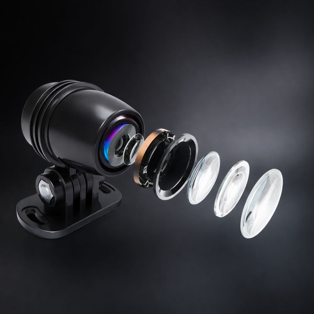 Eyeonroads M1 Motorcycle Dash Cam Dual 1080P, Built-in WiFi GPS, IP67 Waterproof, Night Vision, Support up to 128GB Card