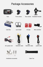 Load image into Gallery viewer, Eyeonroads M1 Motorcycle Dash Cam Dual 1080P, Built-in WiFi GPS, IP67 Waterproof, Night Vision, Support up to 128GB Card