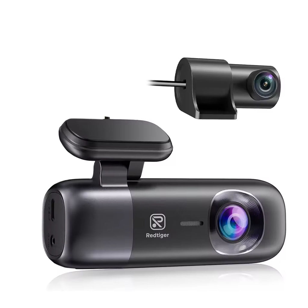 REDTIGER F9 4K Dash Cam | 4K/1080P Dual Cam, WiFi GPS & 32GB Card