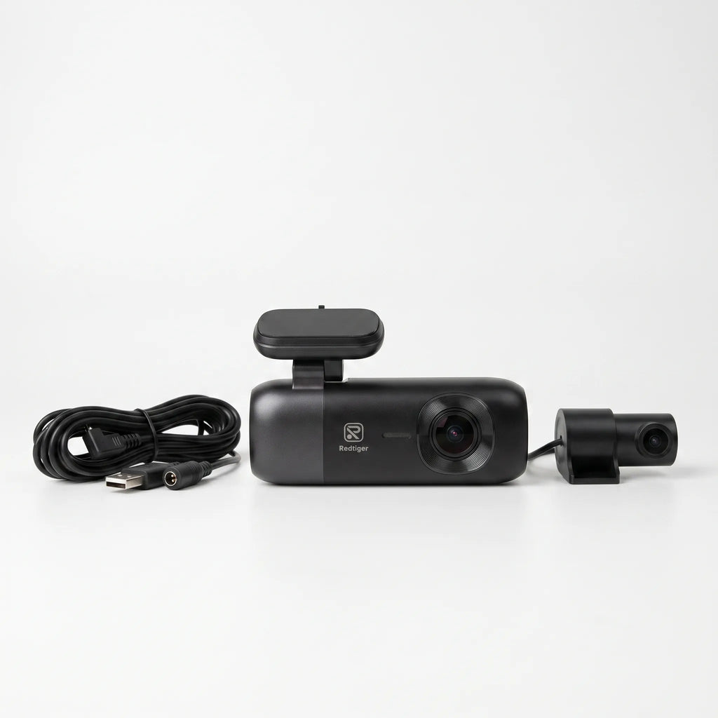 REDTIGER F9 4K Dash Cam | 4K/1080P Dual Cam, WiFi GPS & 32GB Card (Copy)