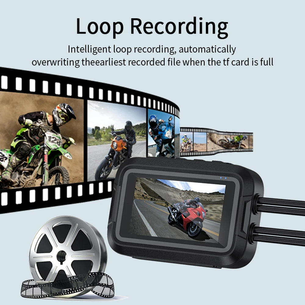 Eyeonroad M1 Dual 1080P Motorcycle Dash Cam