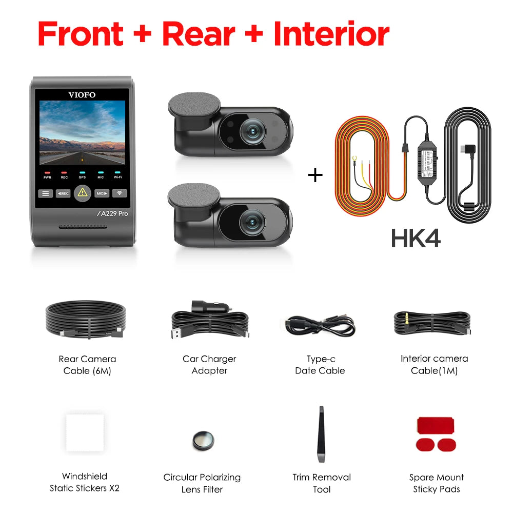 VIOFO A229 PRO 4K HDR Car Camera With SONY STARVIS 2 SENSOR