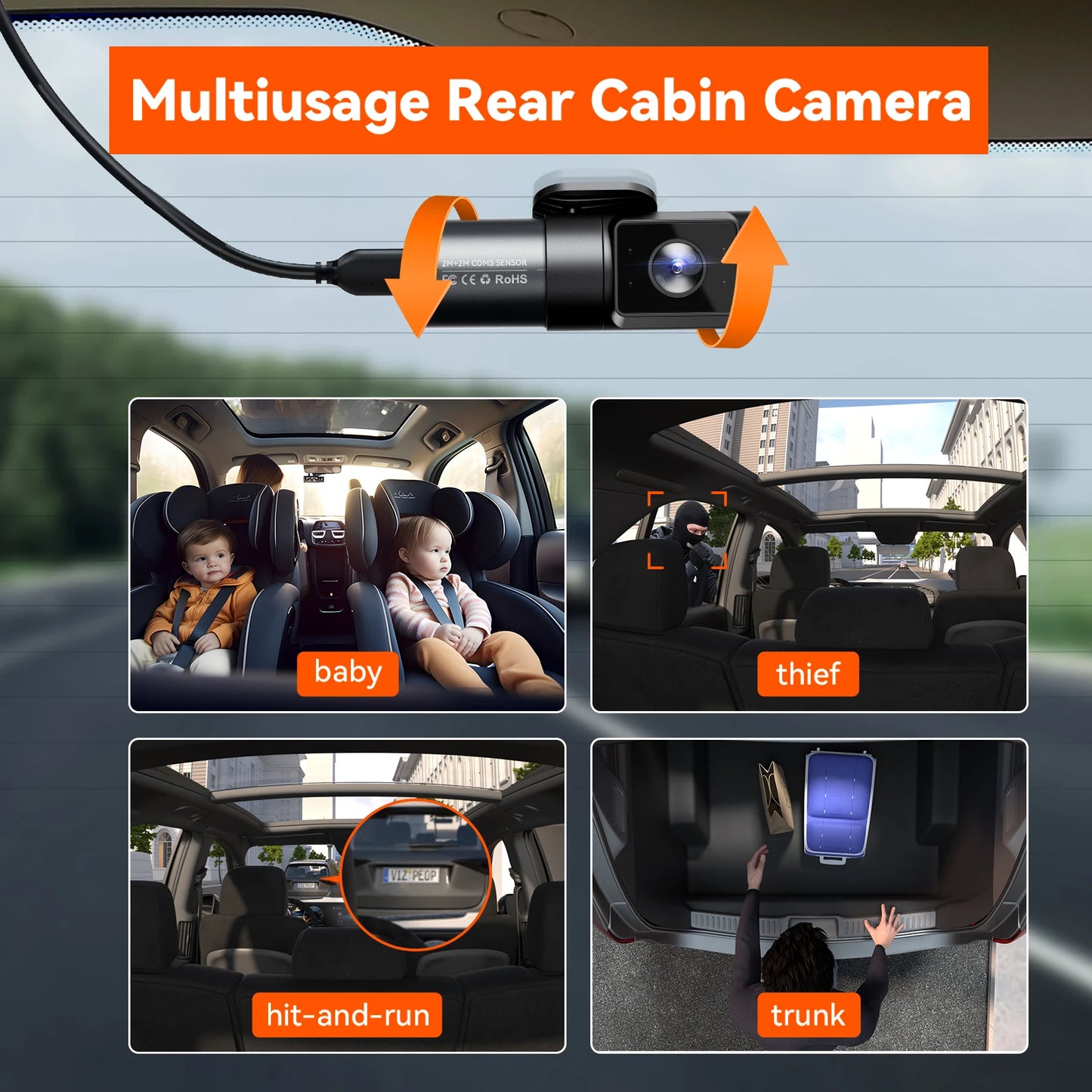Vantrue N5 4 Channel DashCam  WiFi 360°