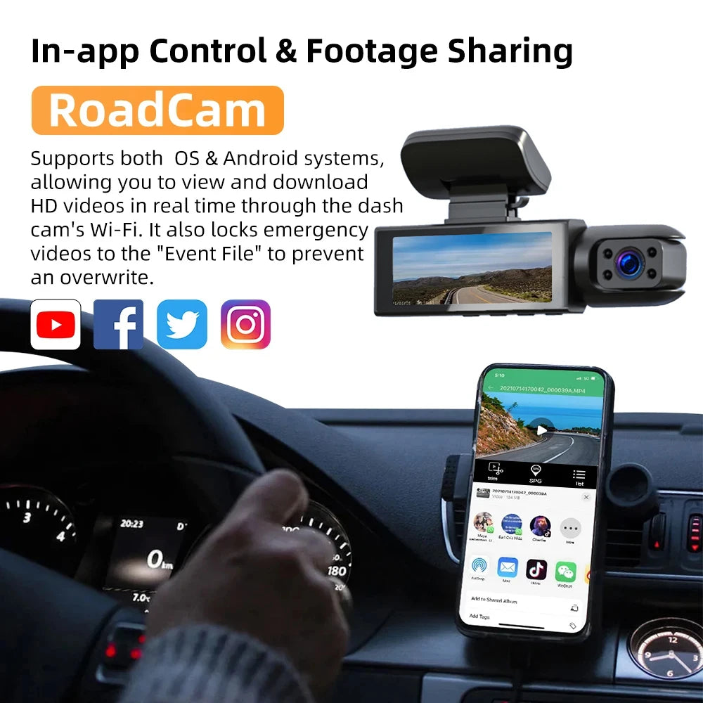 EyeonRoad E2P Dual 1080P WIFI Dash Cam