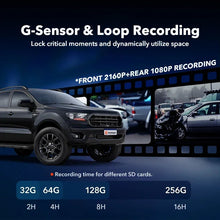 Load image into Gallery viewer, REDTIGER F7N 4K Dual Front and Rear Dash Cam