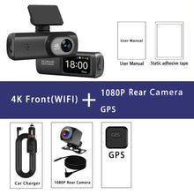 Load image into Gallery viewer, REDTIGER F9 4K Dash Cam | 4K/1080P Dual Cam, WiFi GPS &amp; 32GB Card