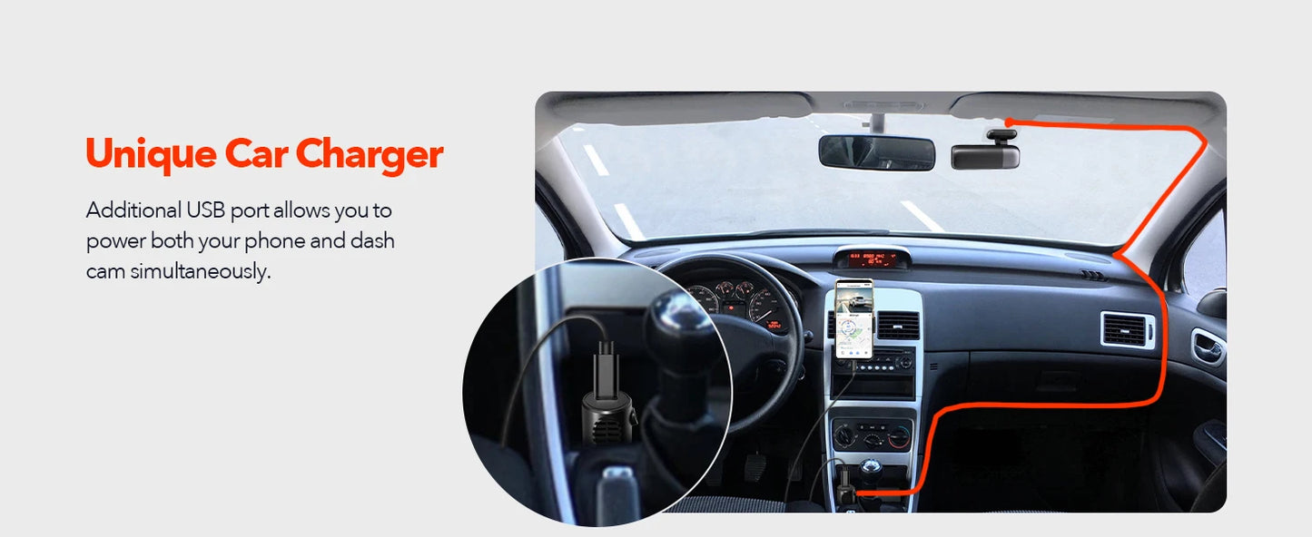 REDTIGER F9 4K Front and 1080P Rear WiFi GPS Dash Camera