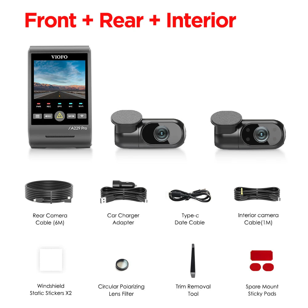 VIOFO A229 PRO 4K HDR Car Camera With SONY STARVIS 2 SENSOR