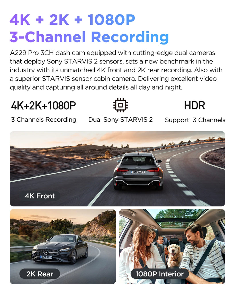 VIOFO A229 PRO 4K HDR Car Camera With SONY STARVIS 2 SENSOR