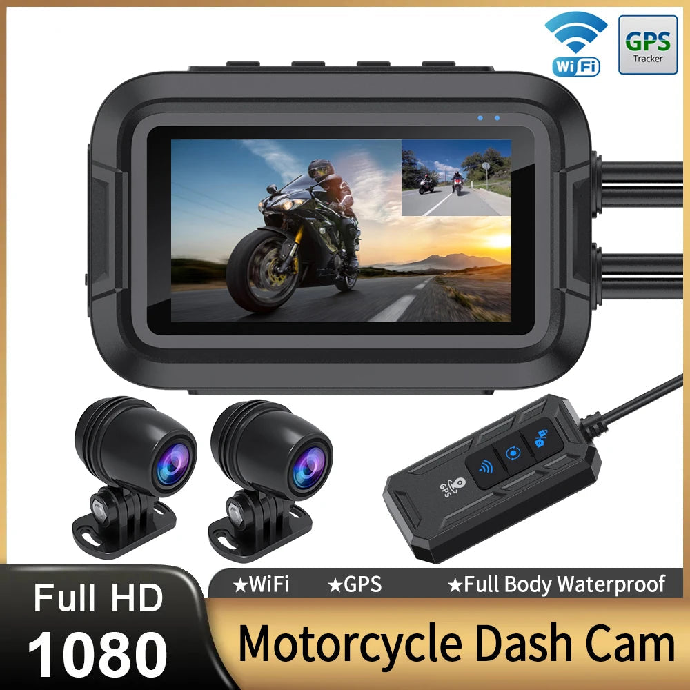 Eyeonroad M1 Dual 1080P Motorcycle Dash Cam