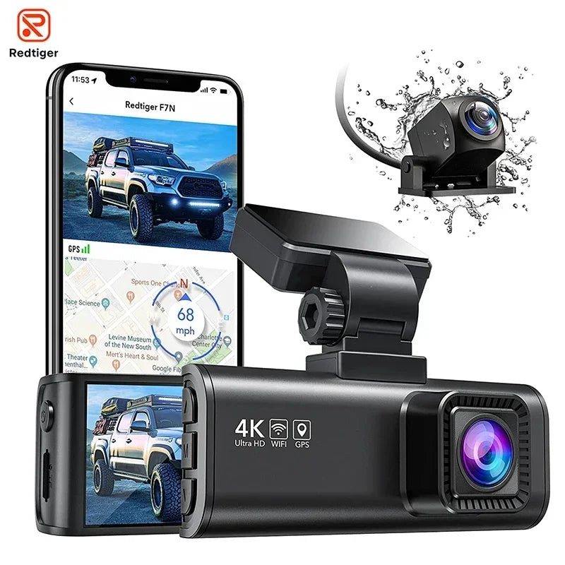 REDTIGER F7N 4K Dual Front and Rear Dash Cam