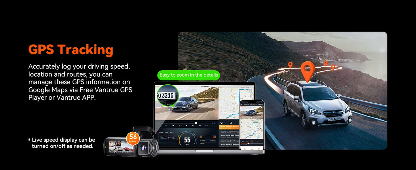 Vantrue N5 4 Channel DashCam  WiFi 360°