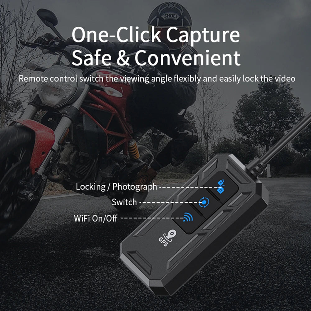 Eyeonroad M1 Dual 1080P Motorcycle Dash Cam