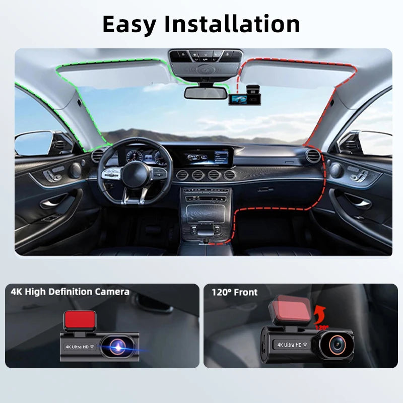 EyeonRoad B27 4K 2-Channel GPS and WIFI Dash Cam