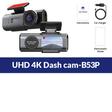 Load image into Gallery viewer, EyeonRoad 2-Channel 4K UHD Dash Cam with GPS and WiFi support