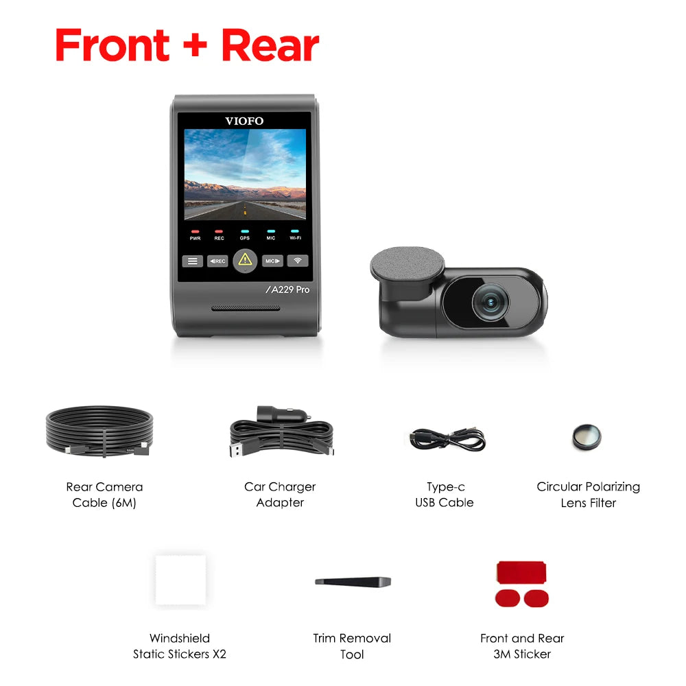 VIOFO A229 PRO 4K HDR Car Camera With SONY STARVIS 2 SENSOR