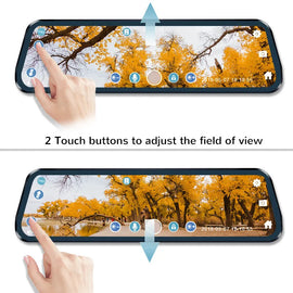 EyeonRoad A37 2.5K Mirror Dash Cam With Rear View Camera and WiFi support