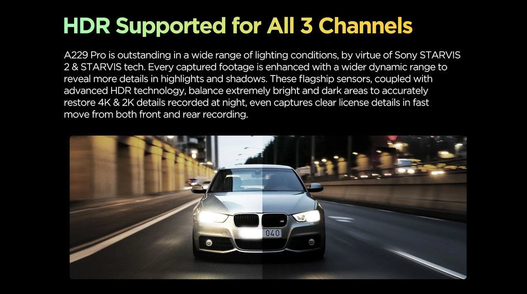 VIOFO A229 PRO 4K HDR Car Camera With SONY STARVIS 2 SENSOR