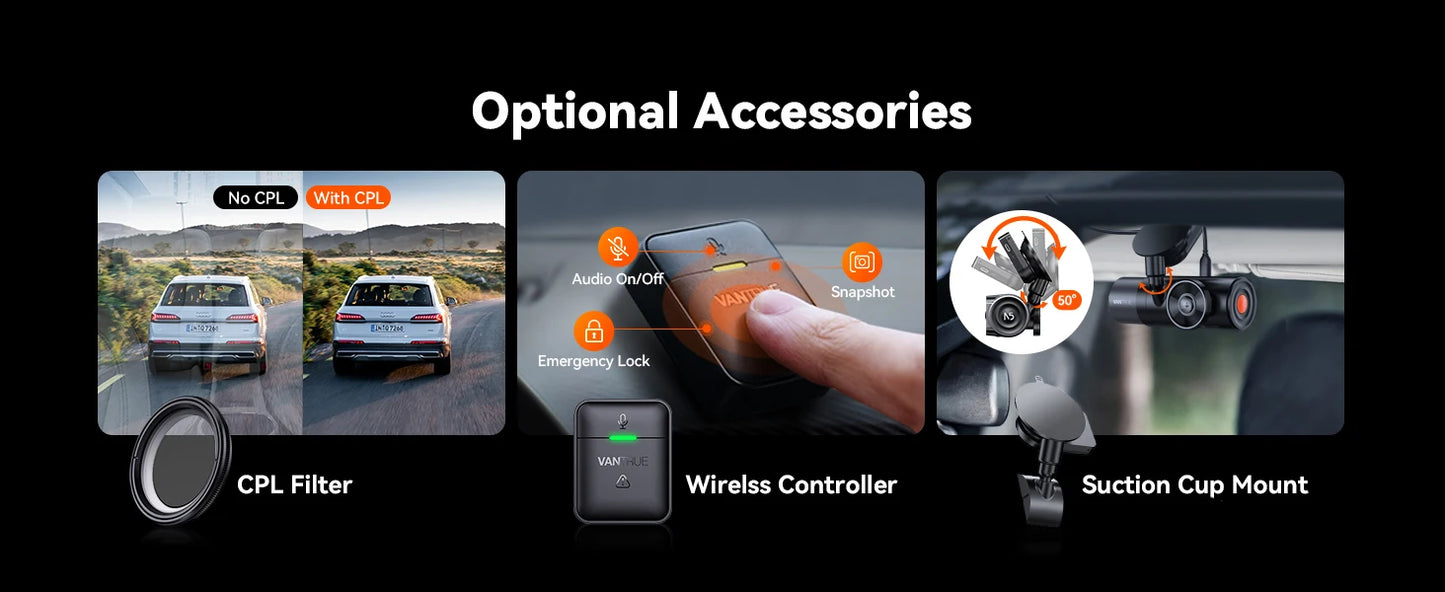 Vantrue N5 4 Channel DashCam  WiFi 360°