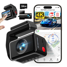 Load image into Gallery viewer, REDTIGER A4 4K Front + 1080P Rear WiFi GPS Voice Control Dash Cam
