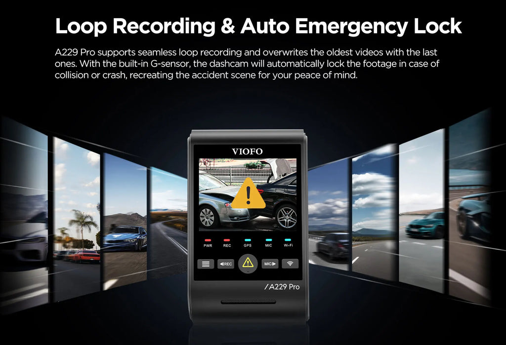 VIOFO A229 PRO 4K HDR Car Camera With SONY STARVIS 2 SENSOR