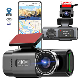 EyeonRoad 2-Channel 4K UHD Dash Cam with GPS and WiFi support