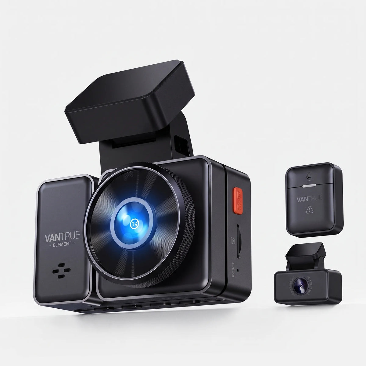 Vantrue Element 2 (E2) 2.7K Dual Dash Cam with 5GHz Wi-Fi & GPS