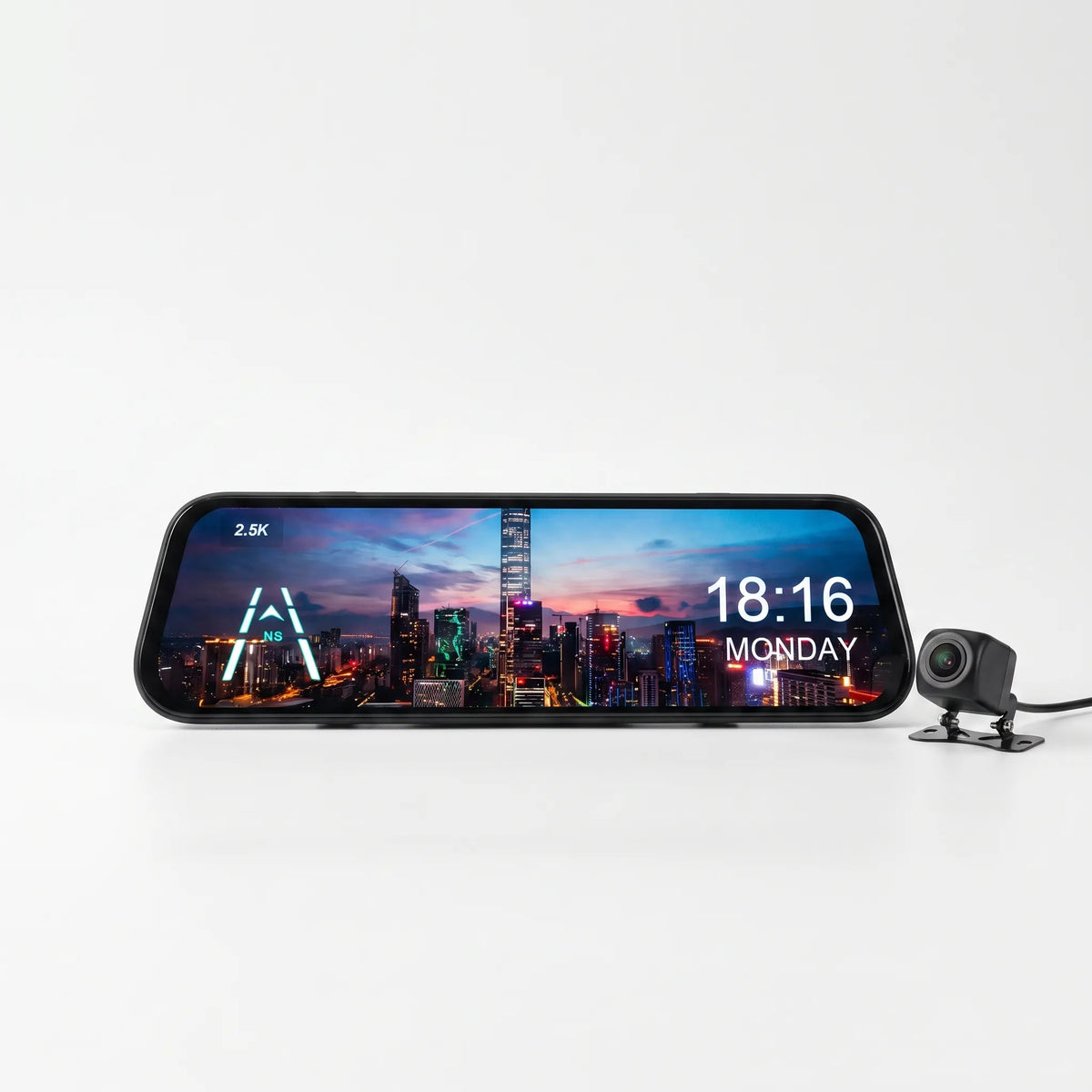 EyeOnRoads A37 2.5K Mirror Dash Cam | 10" IPS Touch Screen Dual DVR